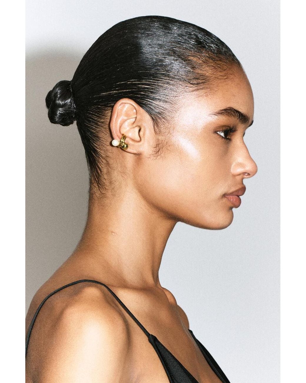 COS Blue Asymmetric Freshwater Pearl Ear Cuffs