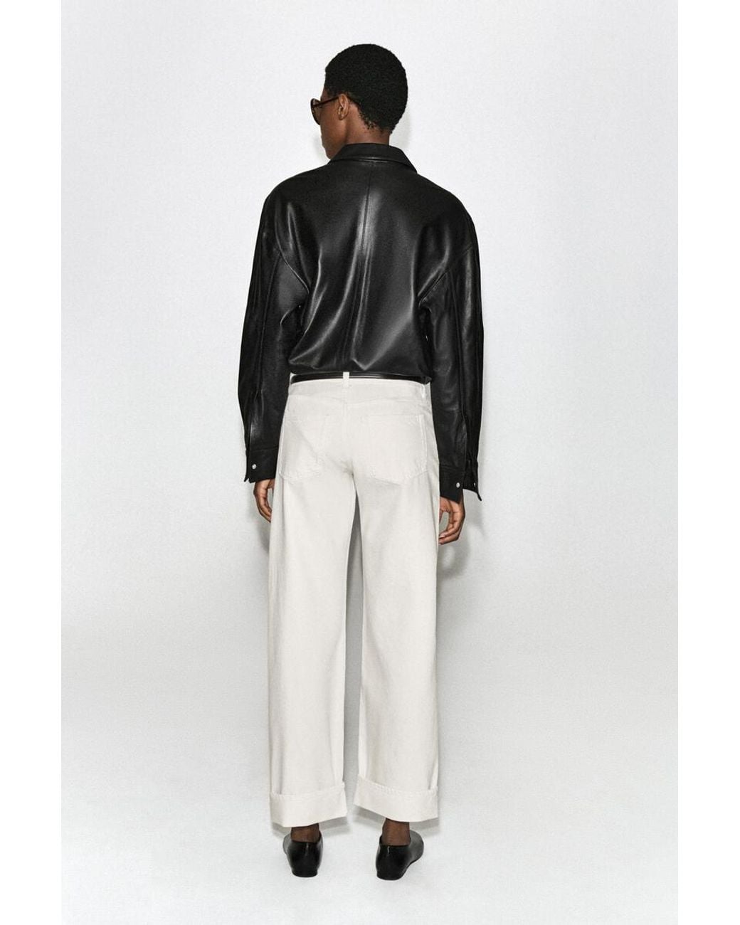 COS Natural Folde Curved-Leg Turn-Up Jeans