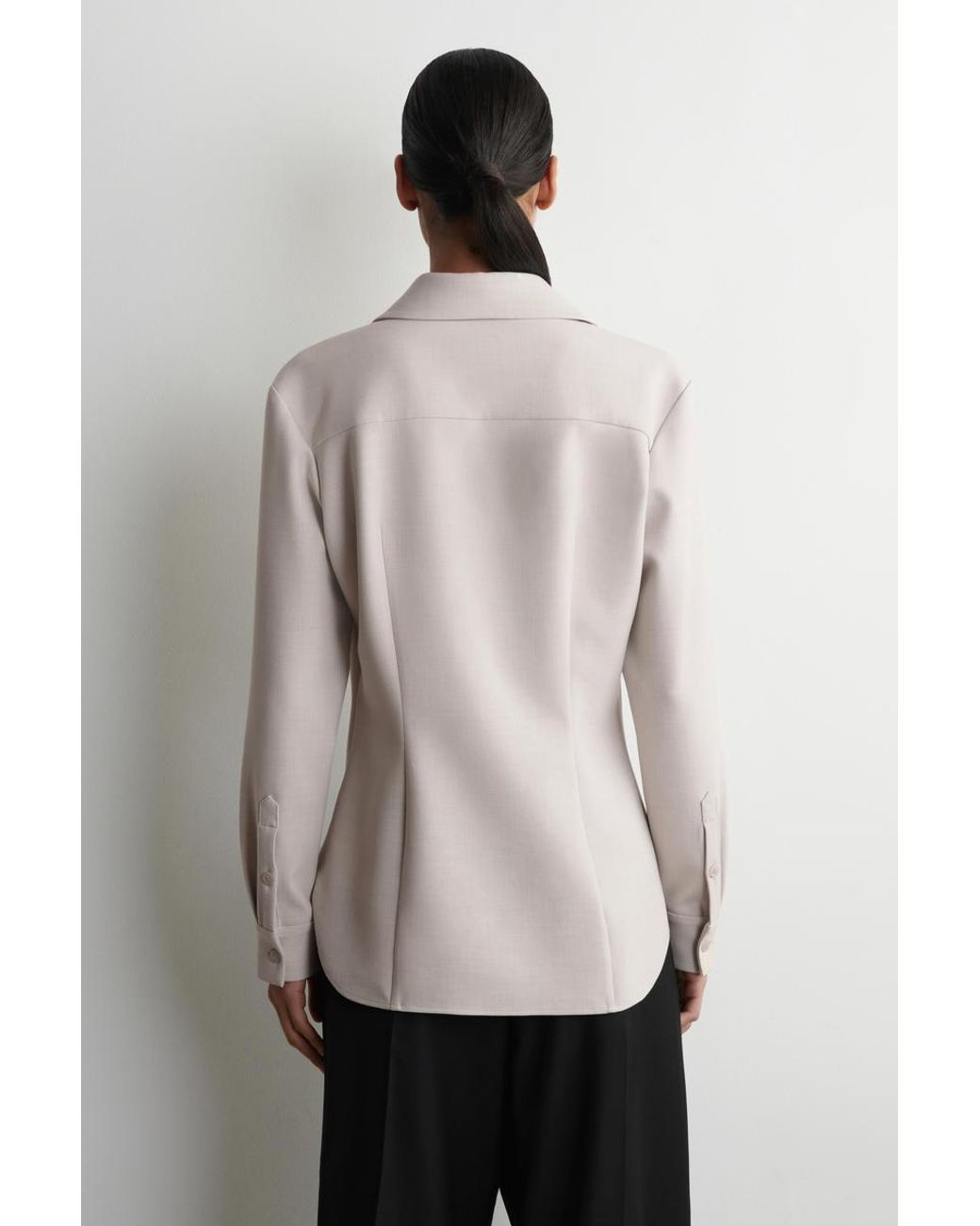 COS Gray Slim Sculpted Shirt