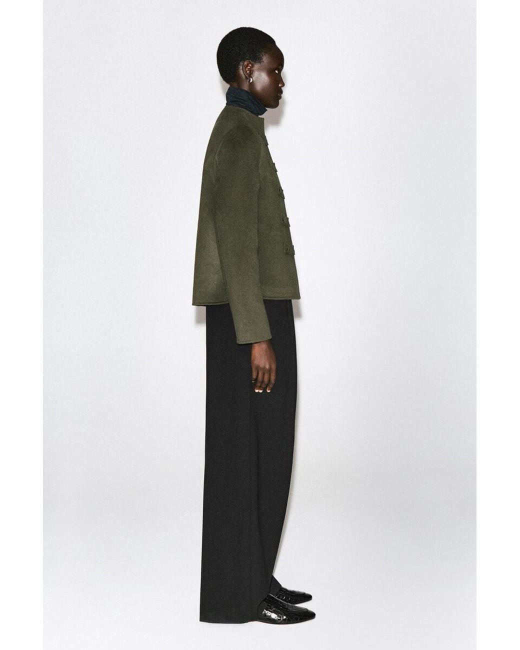 COS Green Double-Faced Wool Uniform Jacket