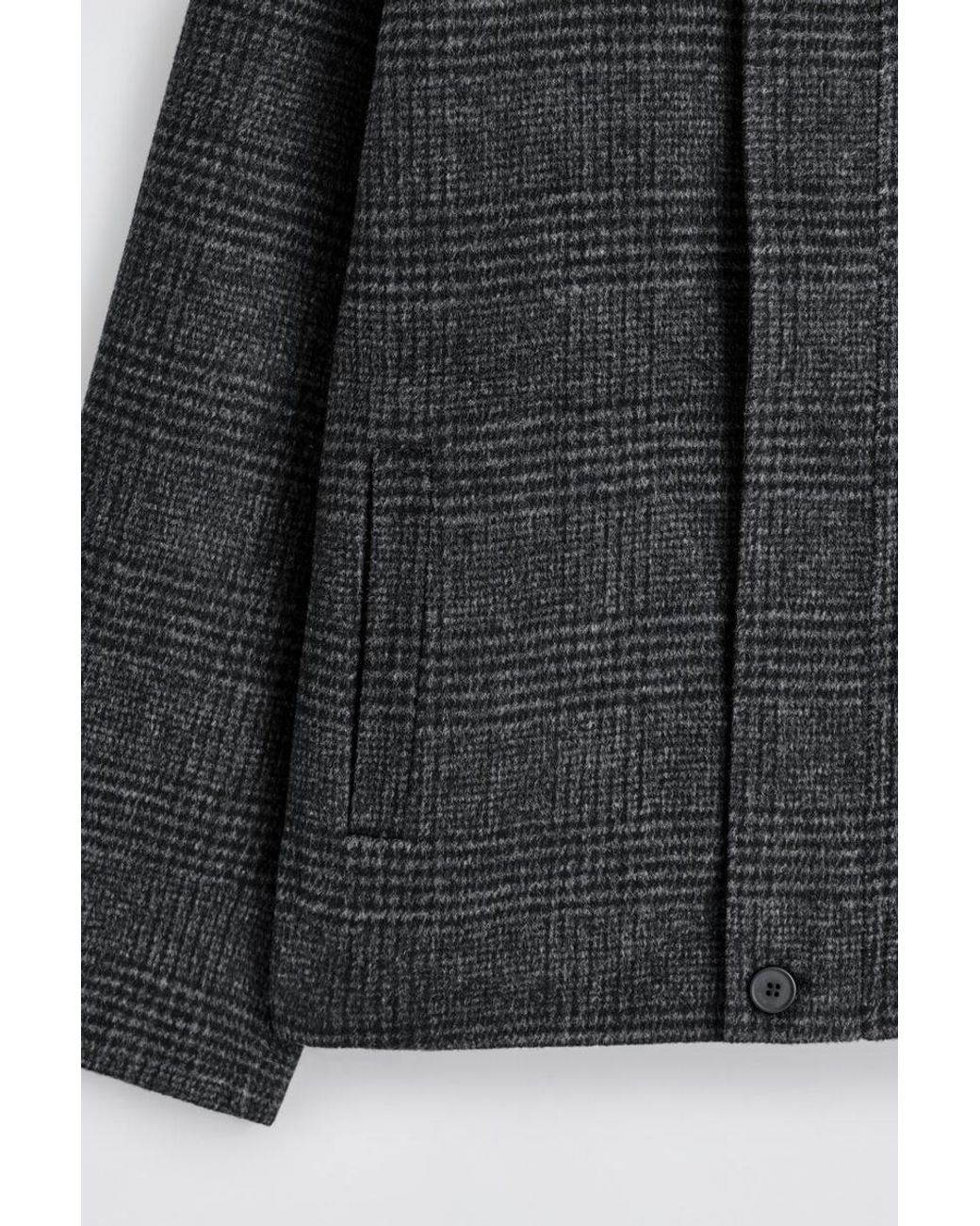 COS Black Reversible Checked Herringbone Wool Jacket for men