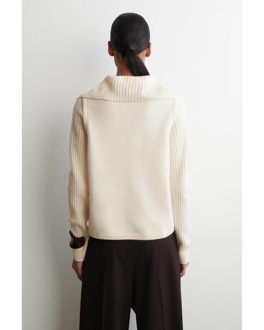 COS Natural Layered Merino Wool Jumper