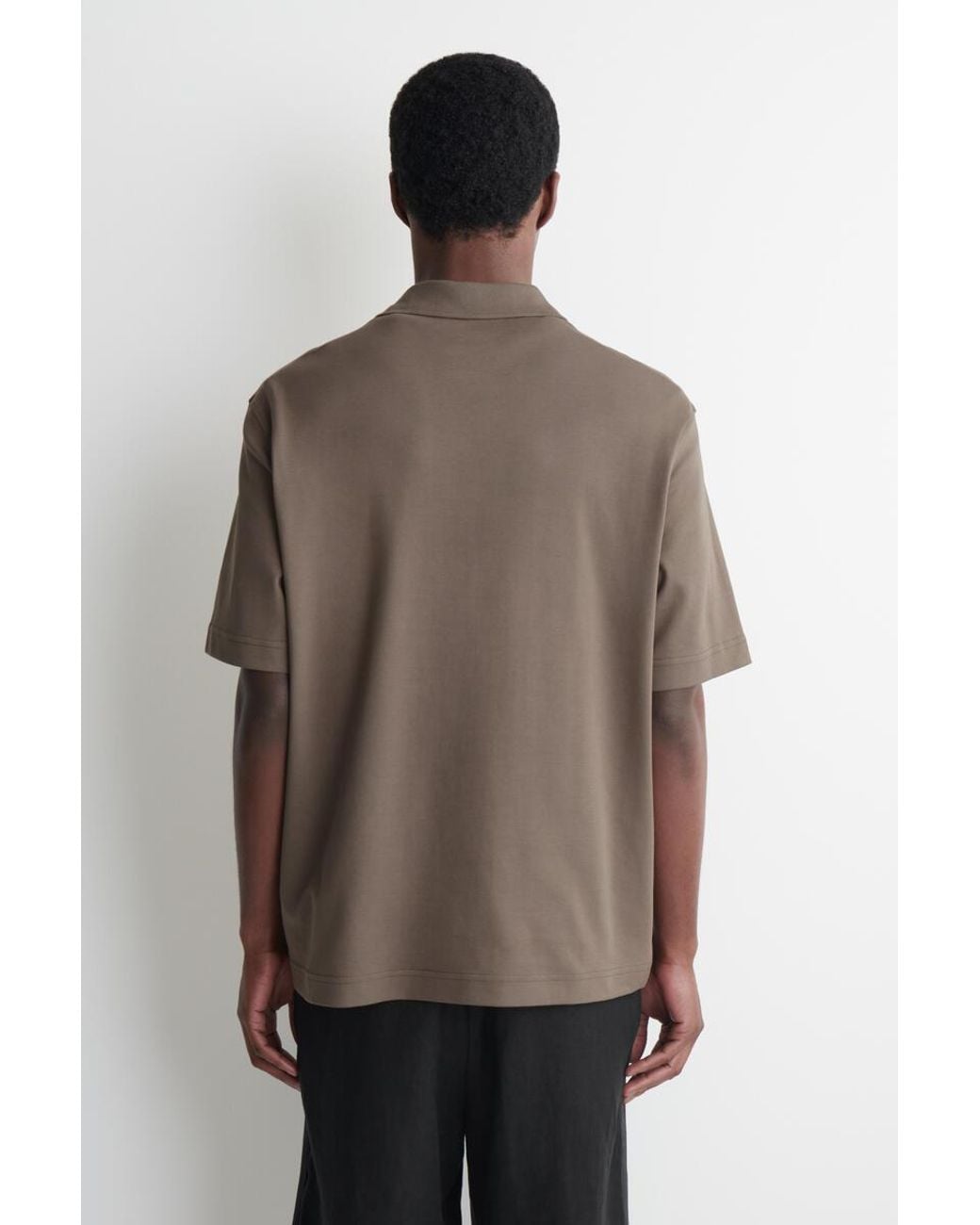 Polo En Coton Interlock COS pour homme en coloris Brown