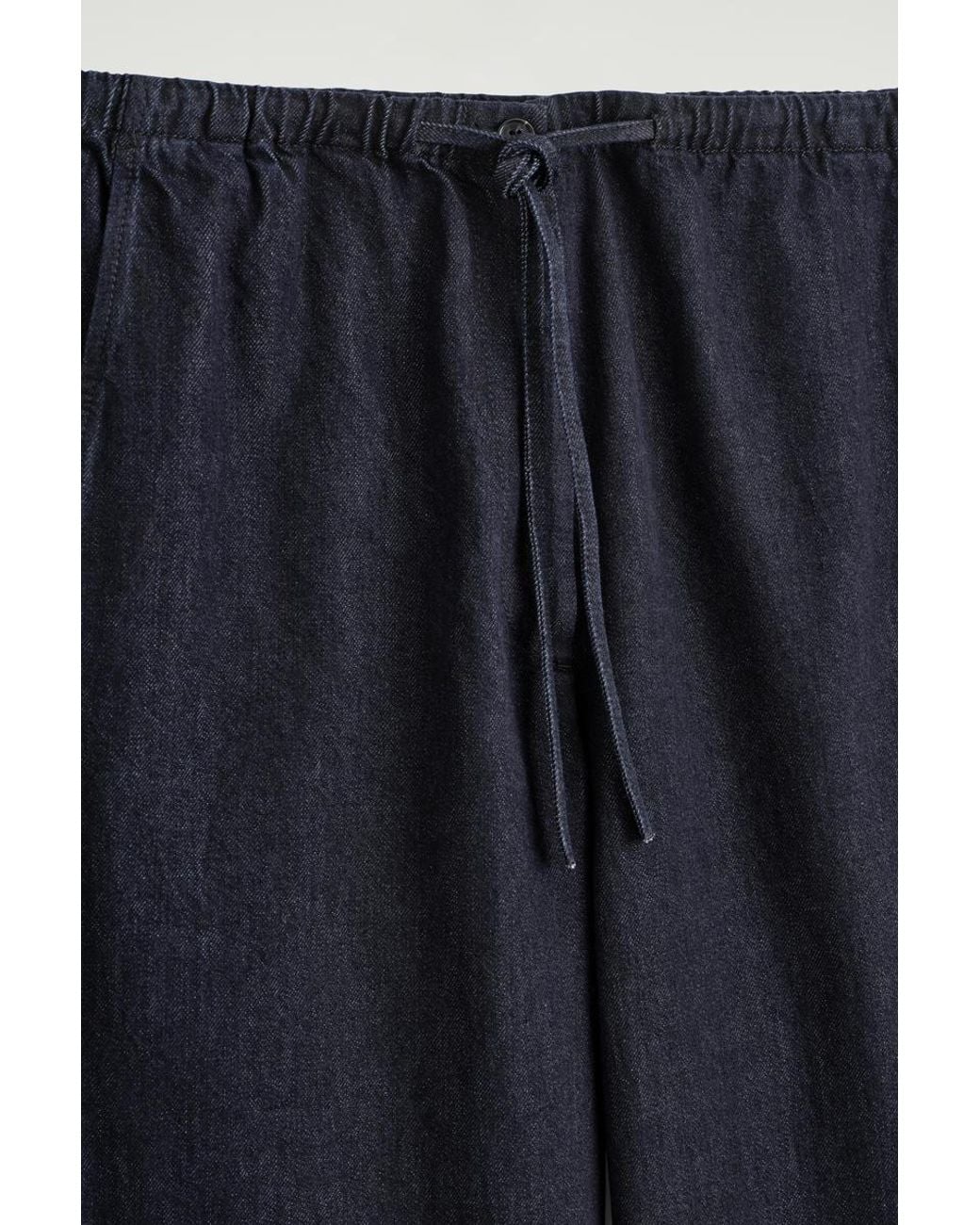 COS Blue Drawstring Denim Pants