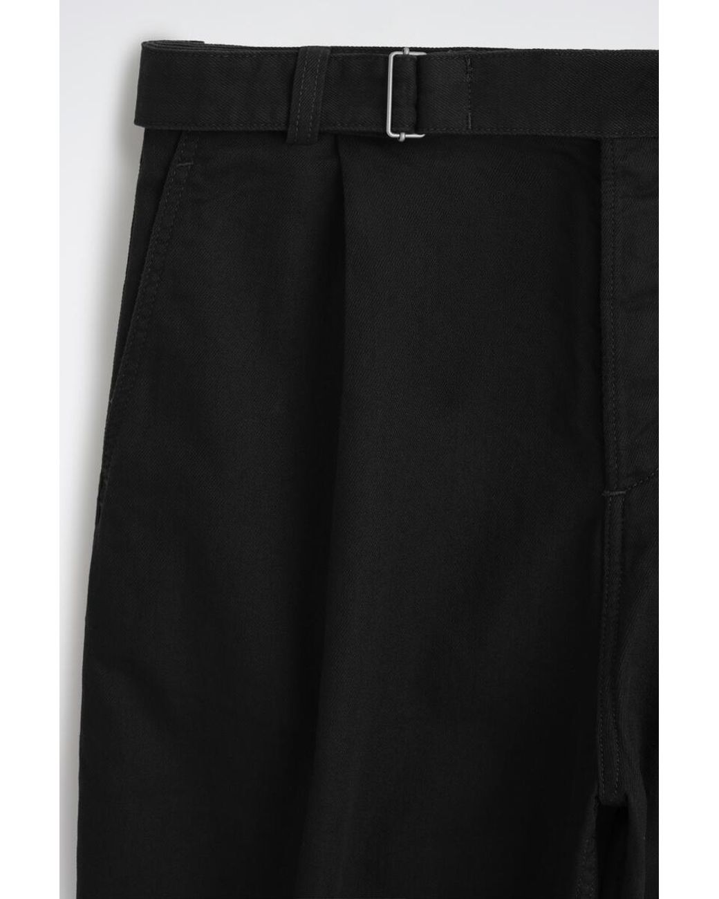 COS Black Buckled Denim Relaxed-Fit Barrel-Leg Pants for men