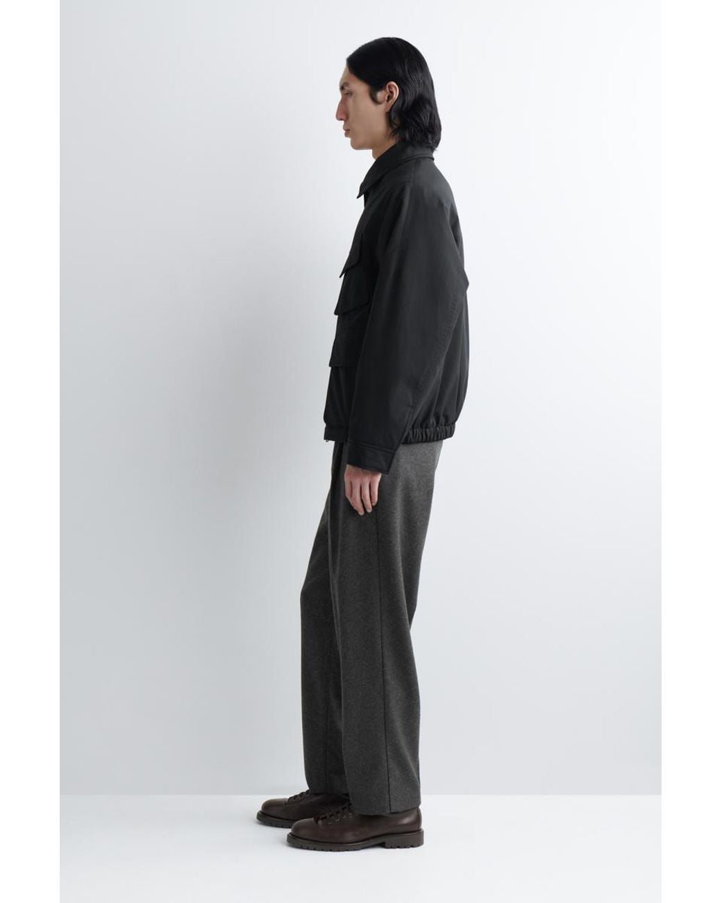 COS Padded Nylon Utility Jacket in Black for Men | Lyst