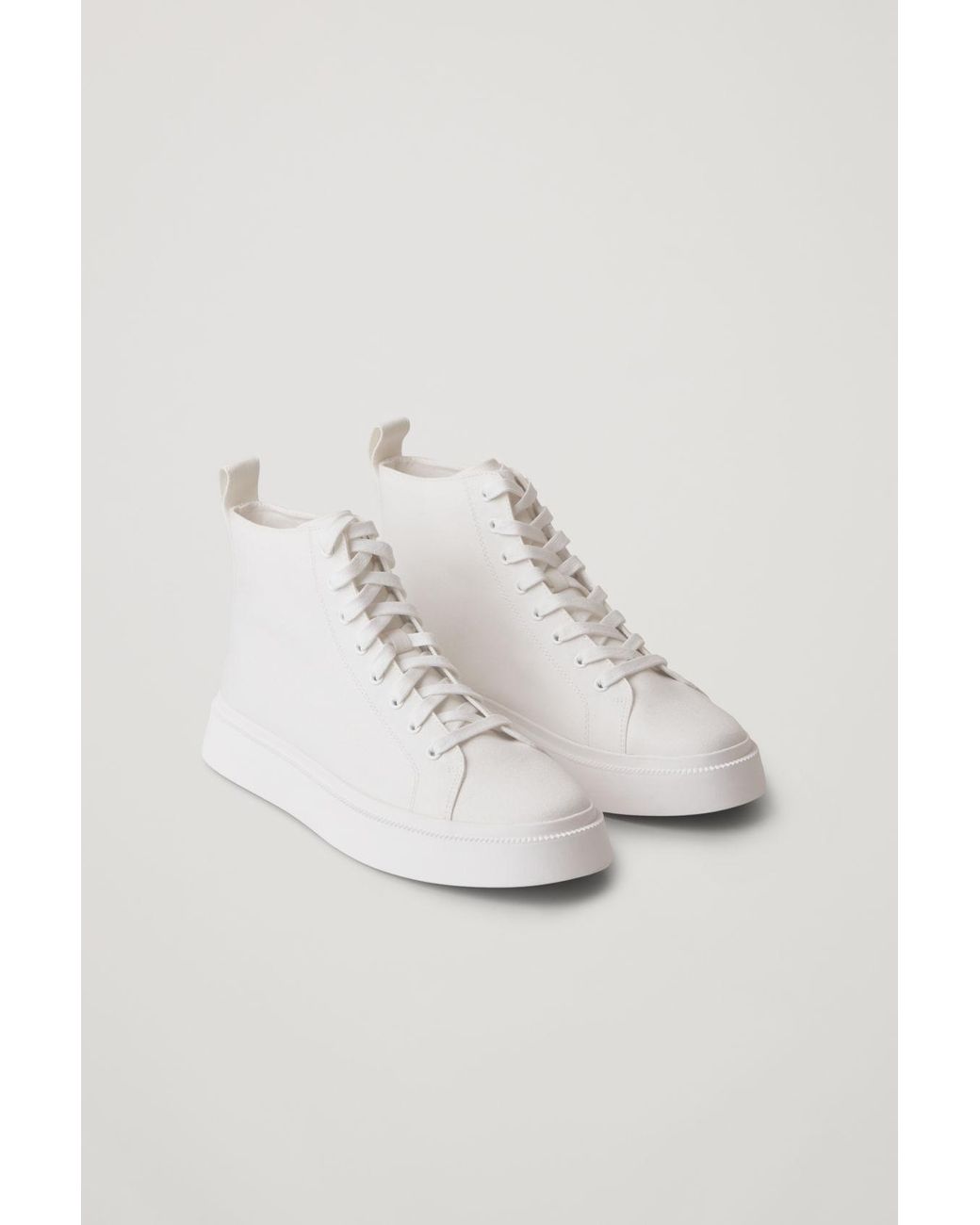 canvas mid top sneakers