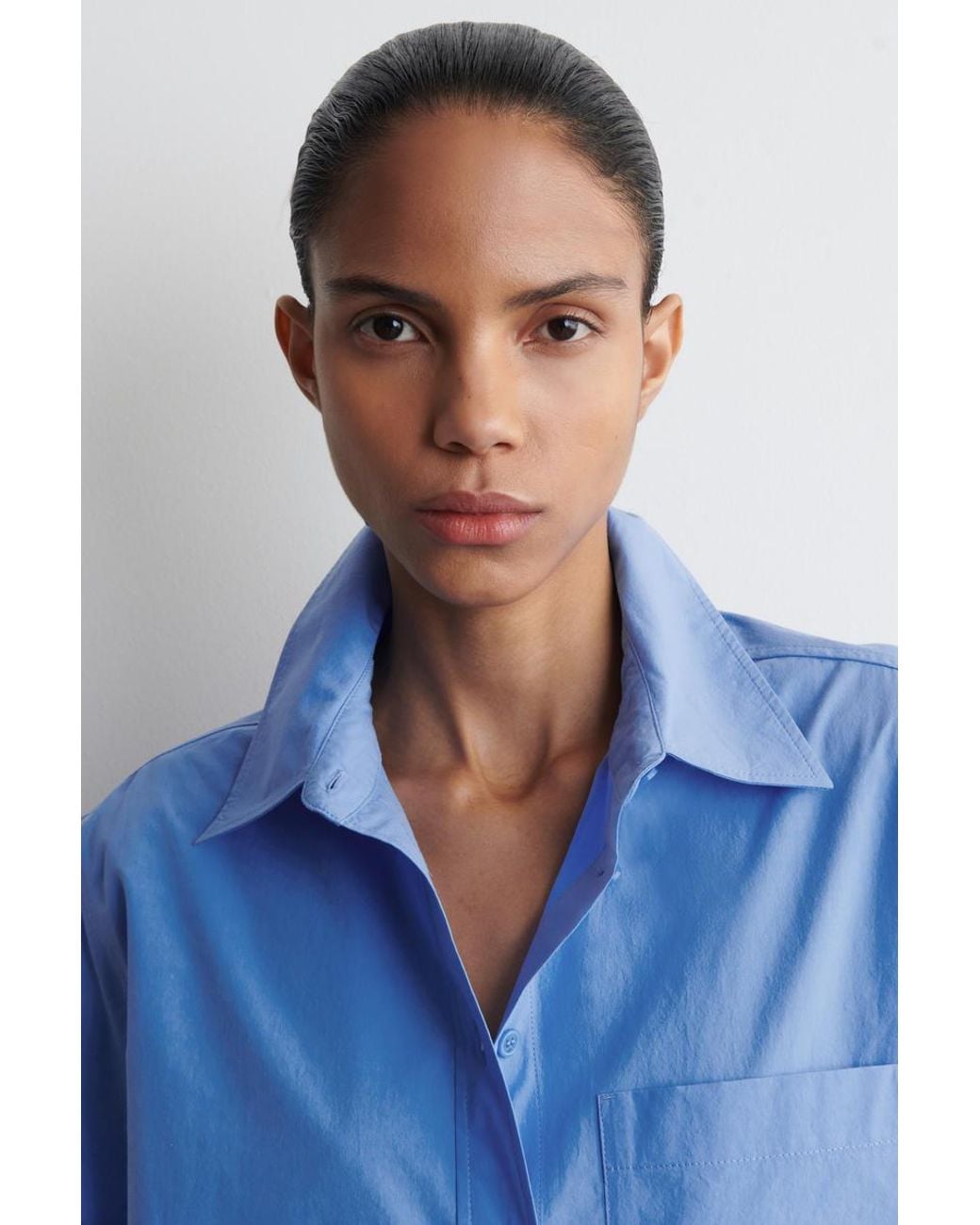 COS Blue Tailored Pima Cotton Shirt