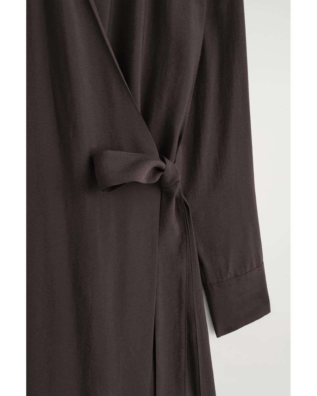 COS Brown Modal Midi Wrap Dress