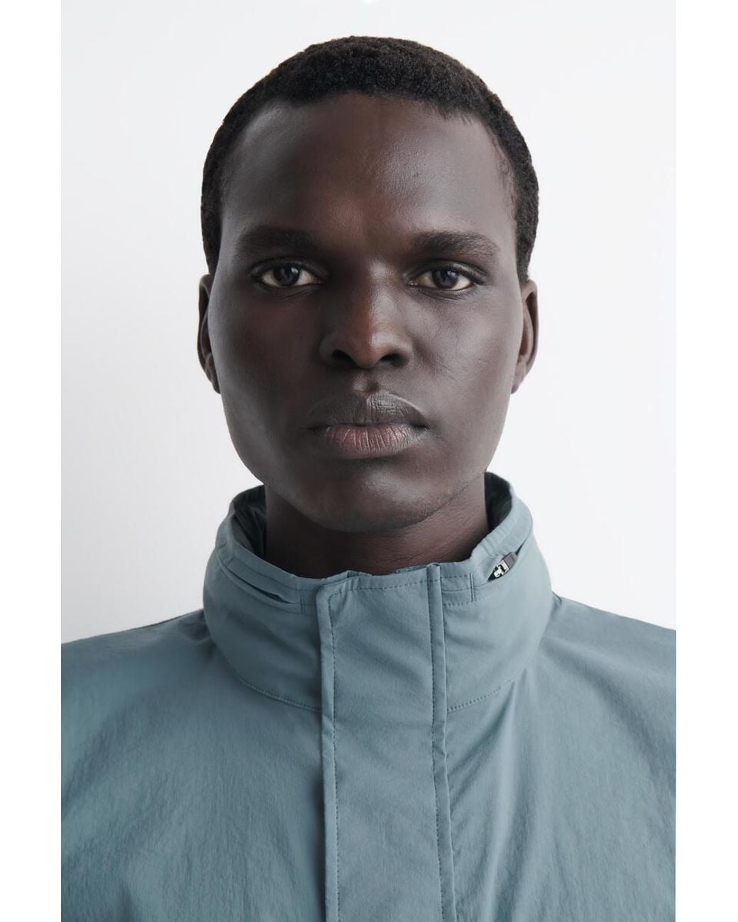 COS Blue Technical Water-Resistant Nylon Vest for men