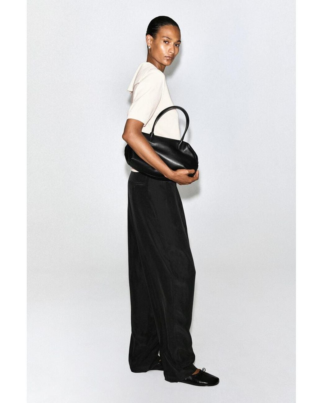 COS Natural Sailor-Collar Knitted Top