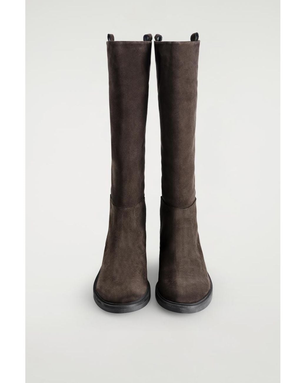 COS Black Suede Riding Boots