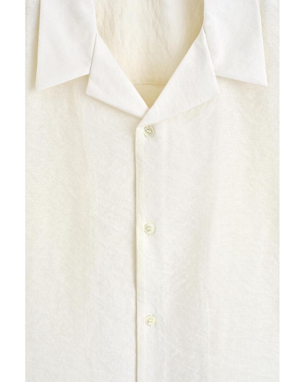 COS Blue Camp-collar Linen Shirt for men