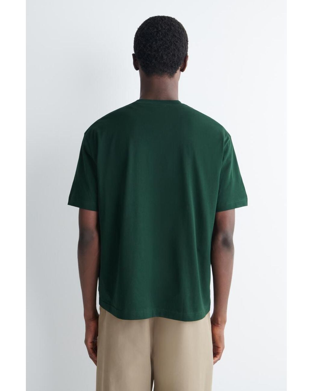 COS Green Relaxed Lightweight Cotton T-Shirt for men