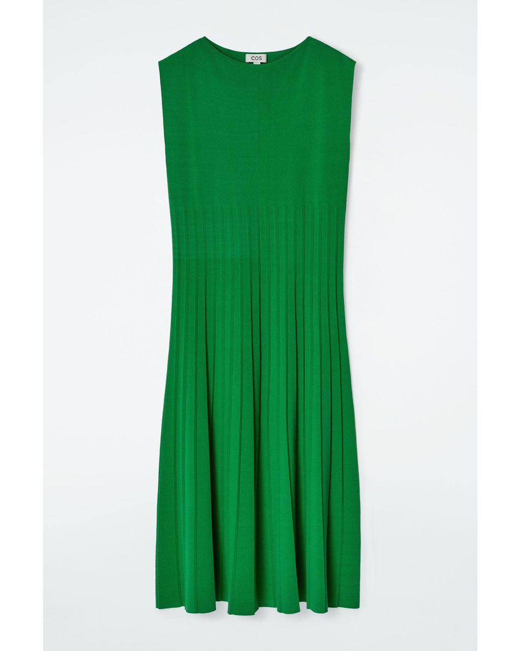 cos green dress Knitted Pleated Maxi in FORMAL GOWNS