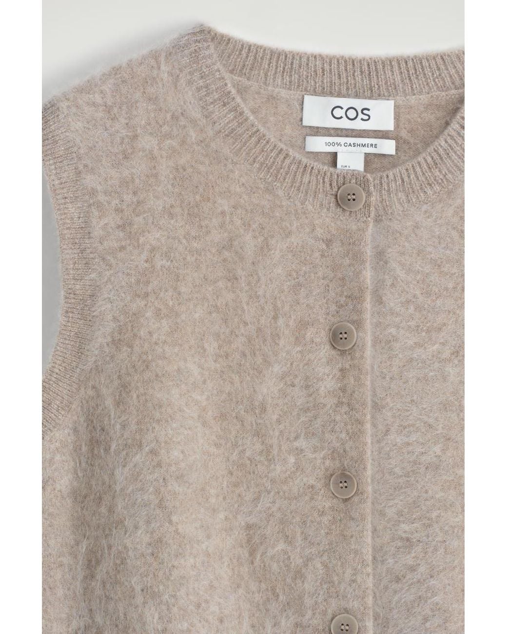 COS Natural Brushed-Cashmere Vest