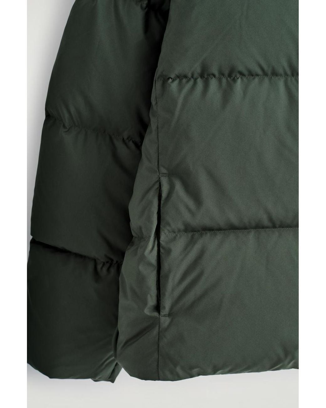 COS Green Hooded Down Puffer Jacket for men