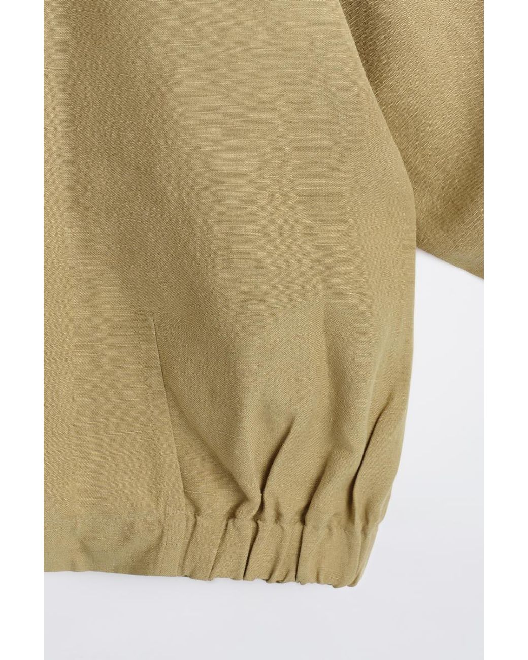 COS Green Oversized Grandad-Collar Linen Shirt for men