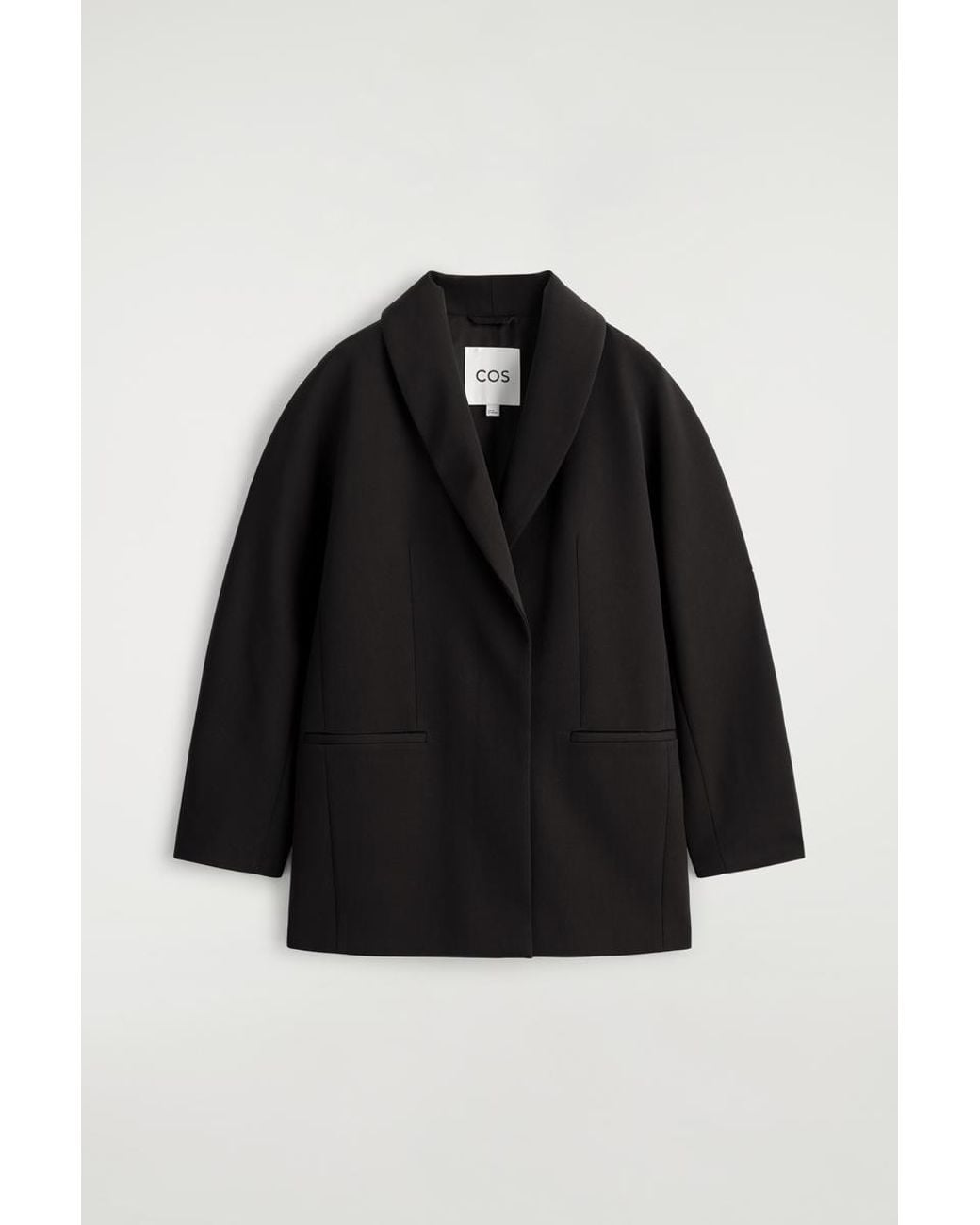 COS Black Shawl-Collar Wool-Blend Blazer