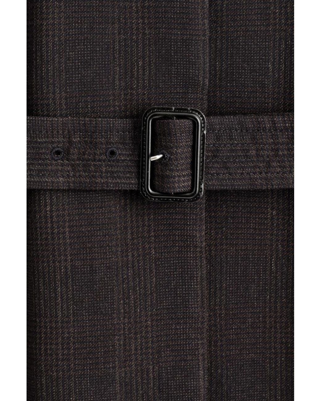 COS Black Wool-Blend Long Trench Coat