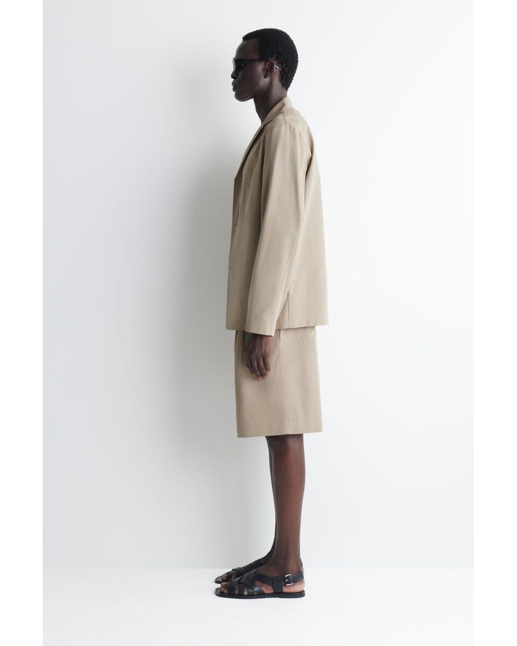 COS Natural Unstructured Cotton-Blend Blazer for men