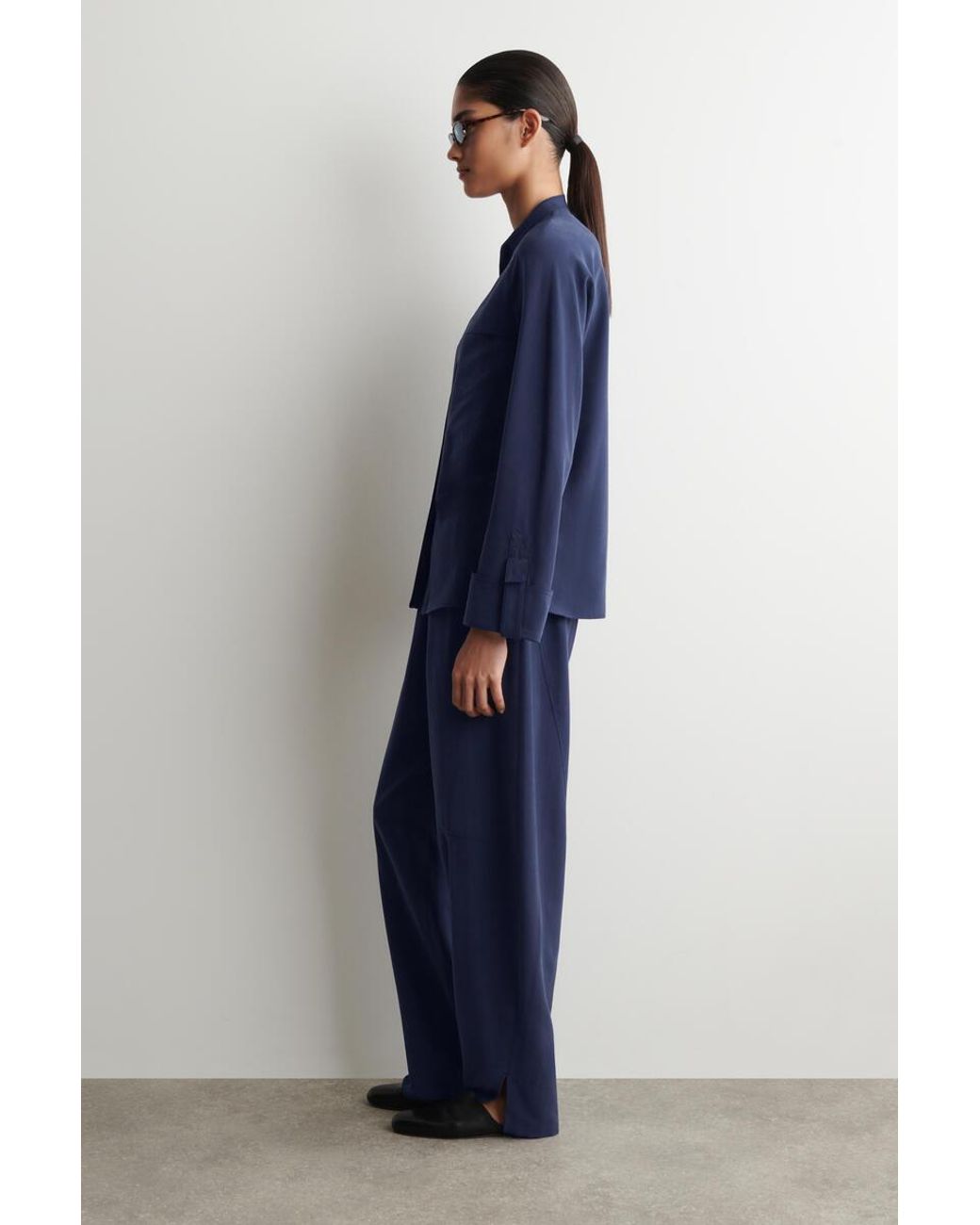 COS Blue Fluid Utility Shirt