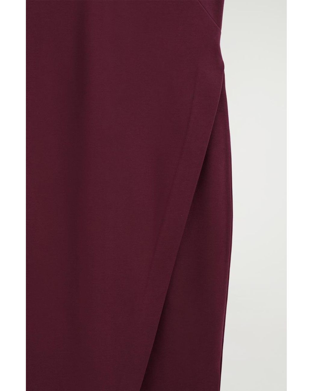 COS Purple V-Neck Wrapped Midi Dress