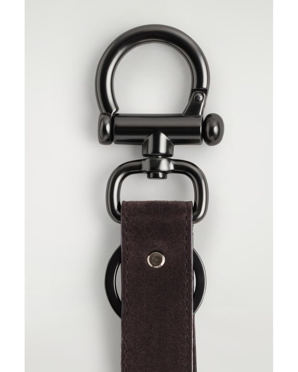 COS Brown Suede Keyring for men
