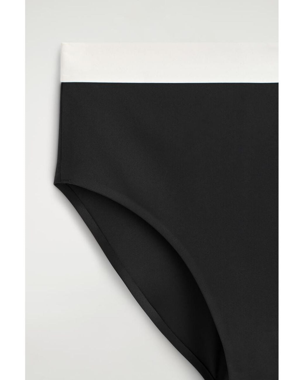 COS Black Colour-Block Scuba High-Waisted Bikini Briefs