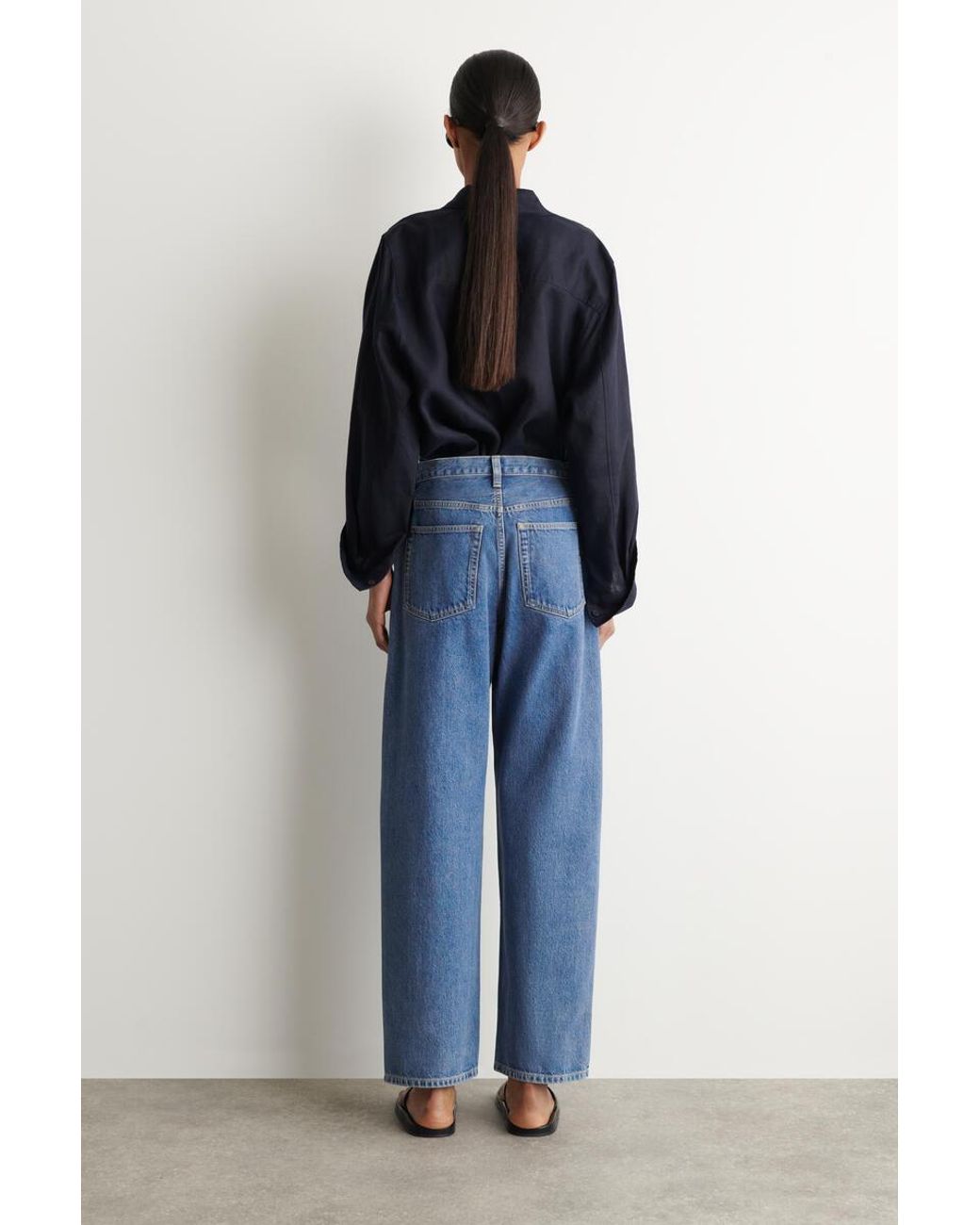 COS Blue Bay Barrel-Leg Jeans