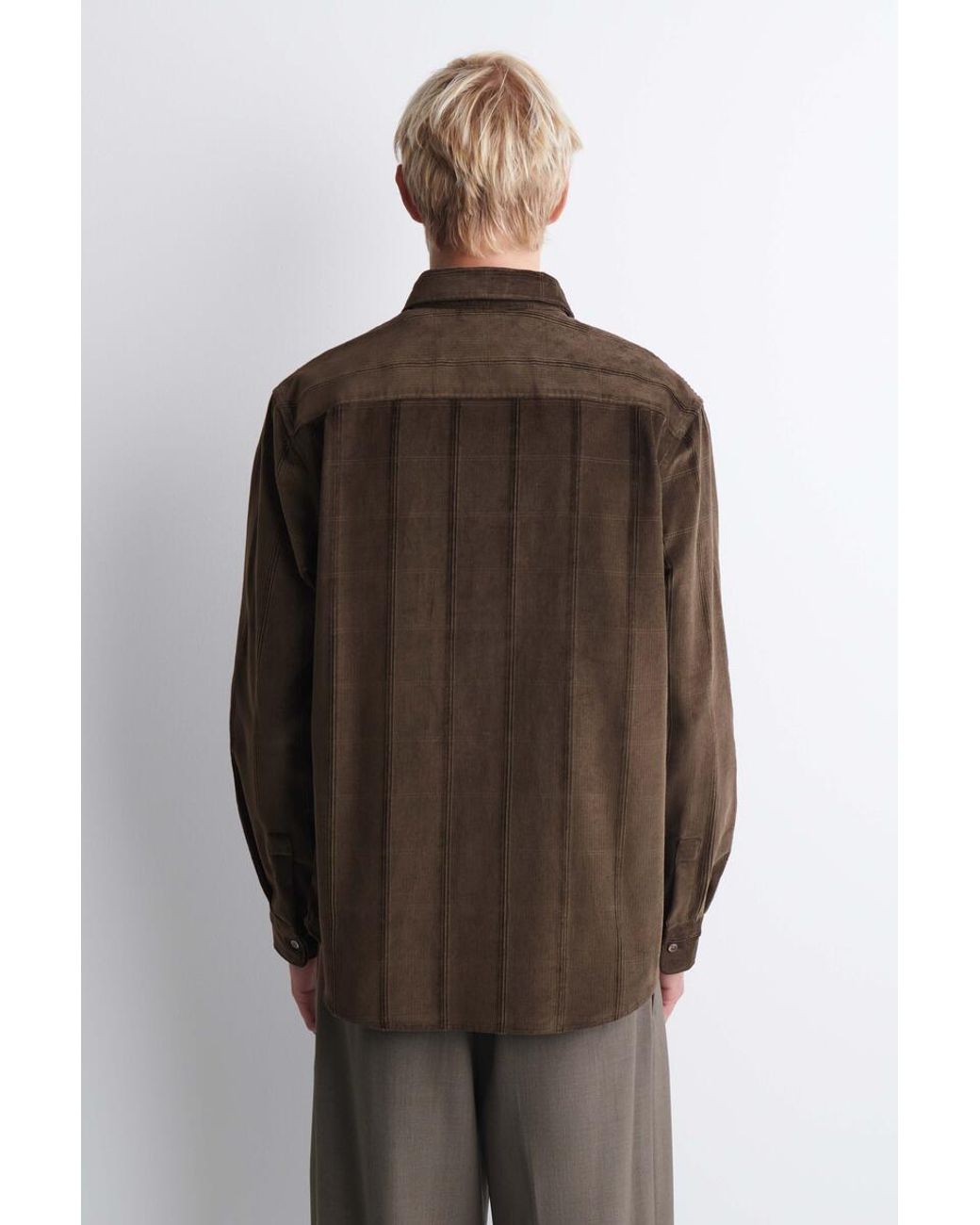 COS Brown Relaxed Corduroy Shirt for men