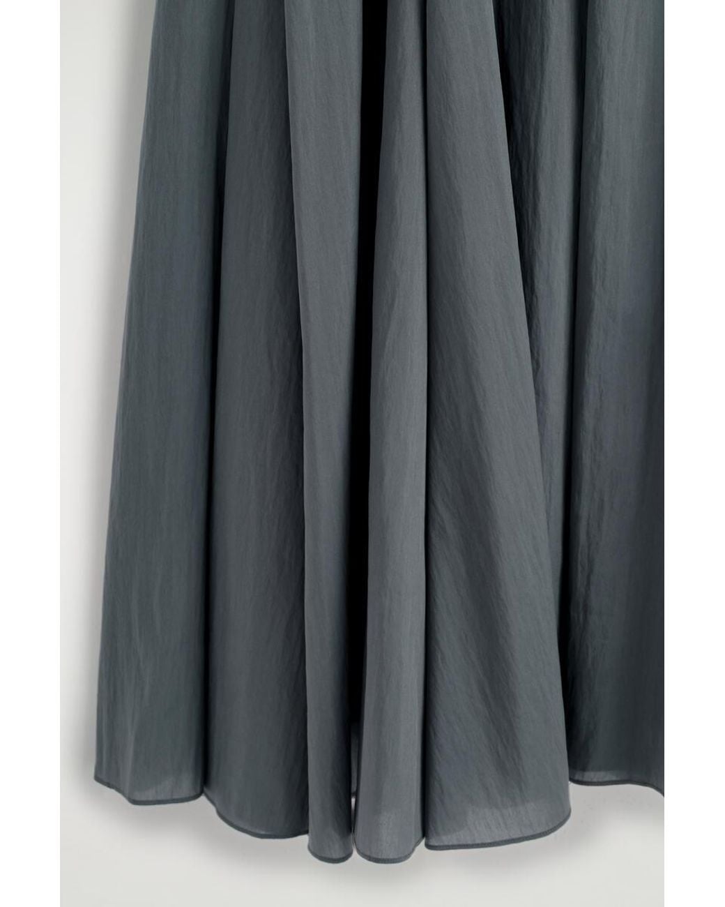 COS Gray Paneled A-Line Maxi Skirt