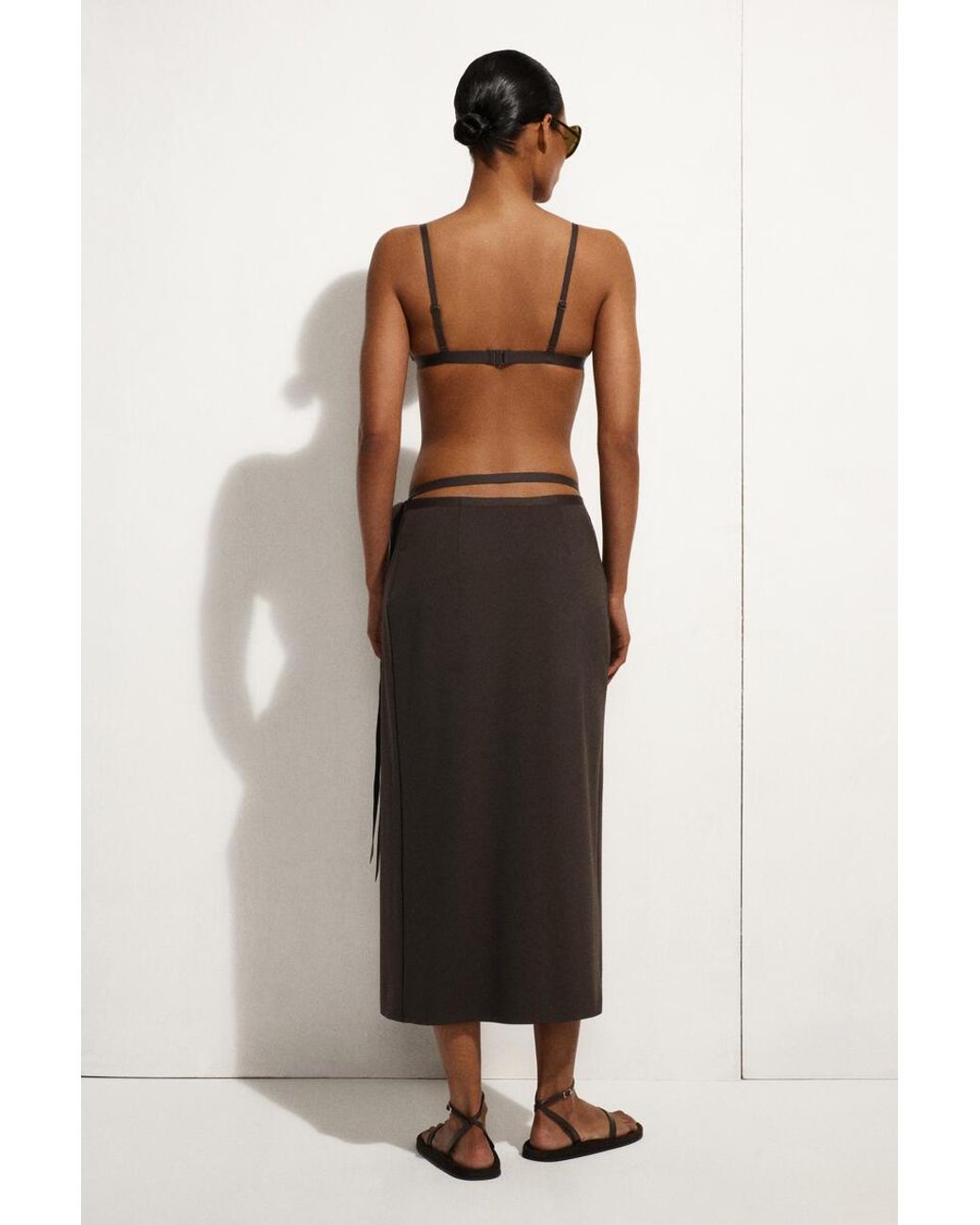 COS Black Sarong Wrap Skirt