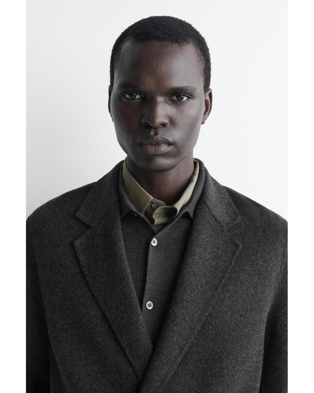 COS Black Unstructured Double-Faced Wool-Blend Blazer for men