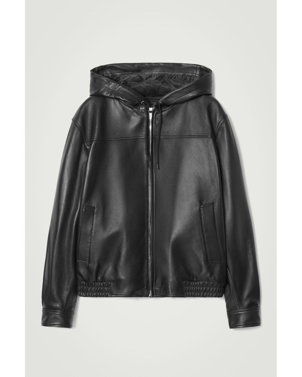 cos-Black-Hooded-Leather-