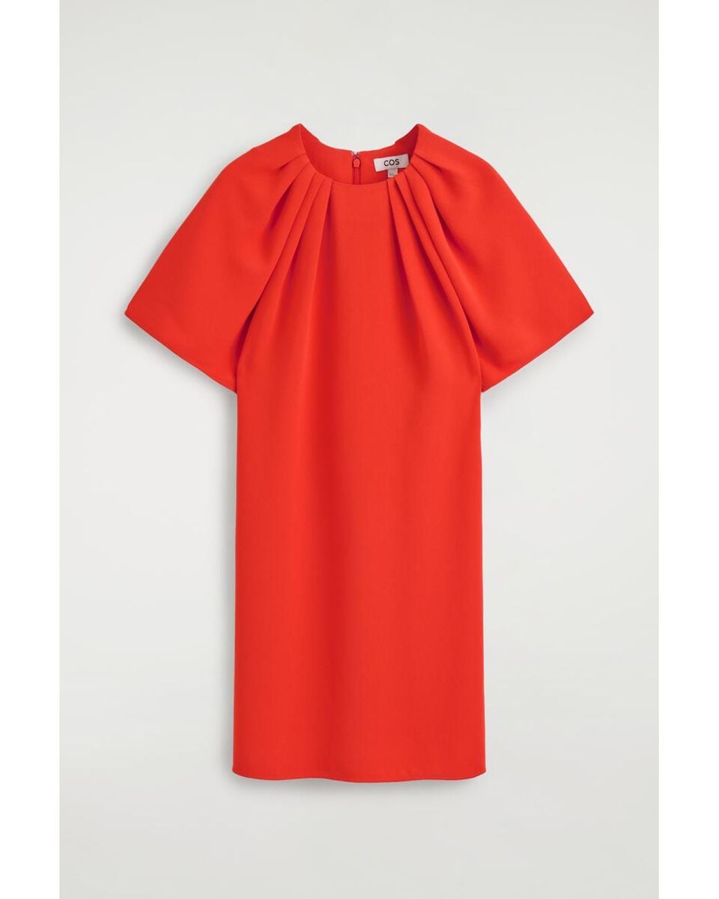 COS Gathered Short-Sleeved Mini Dress