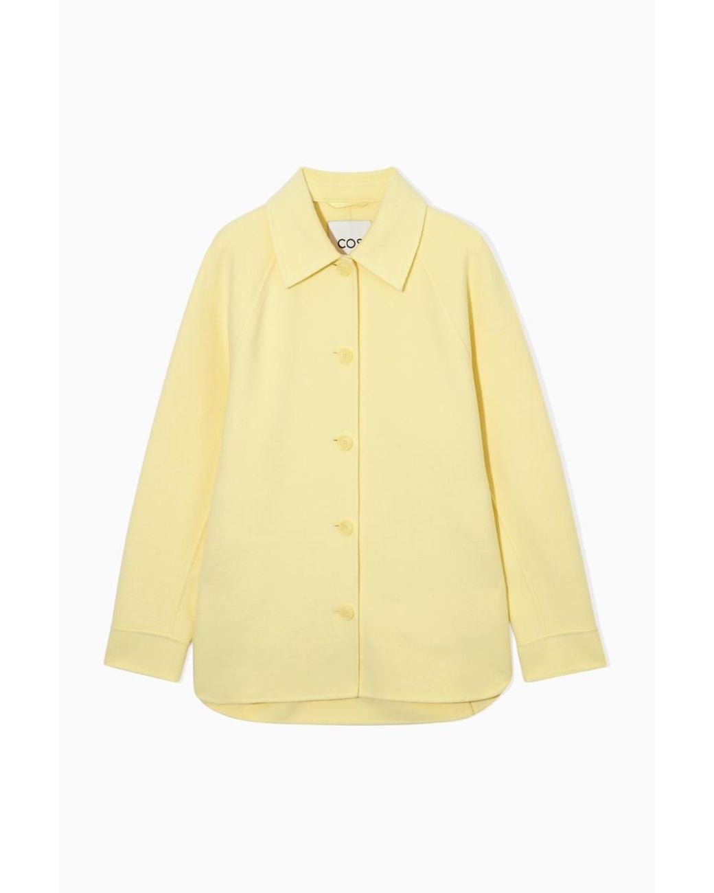 COS Double-faced Wool Jacket in Yellow | Lyst