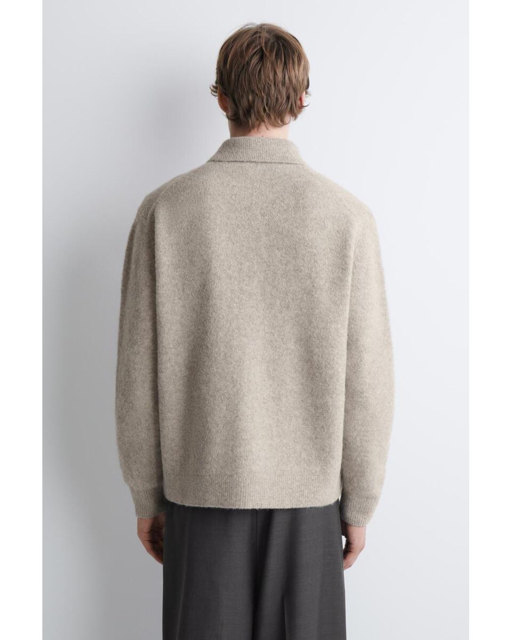 COS Natural Textured Collared Cardigan for men