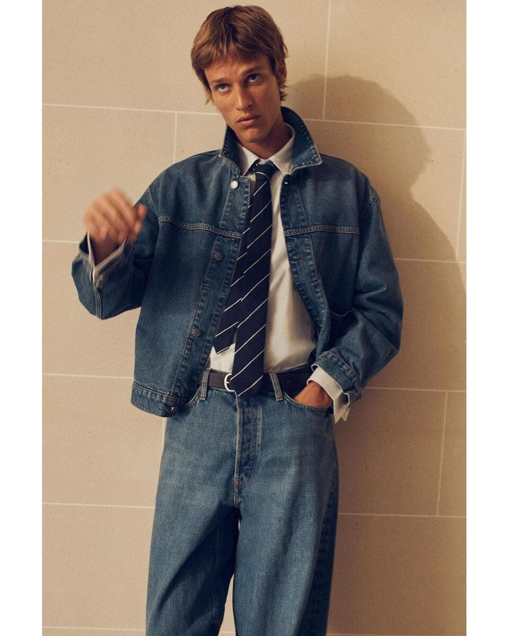 COS Blue Denim Shirt Jacket for men