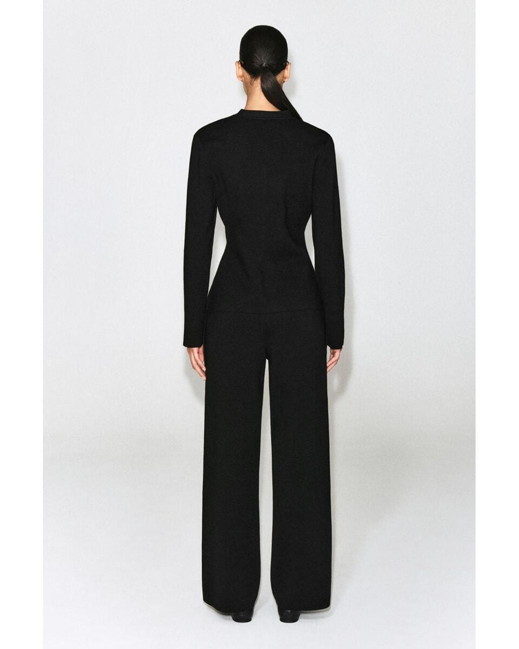 COS Black Merino Wool-Blend Cardigan