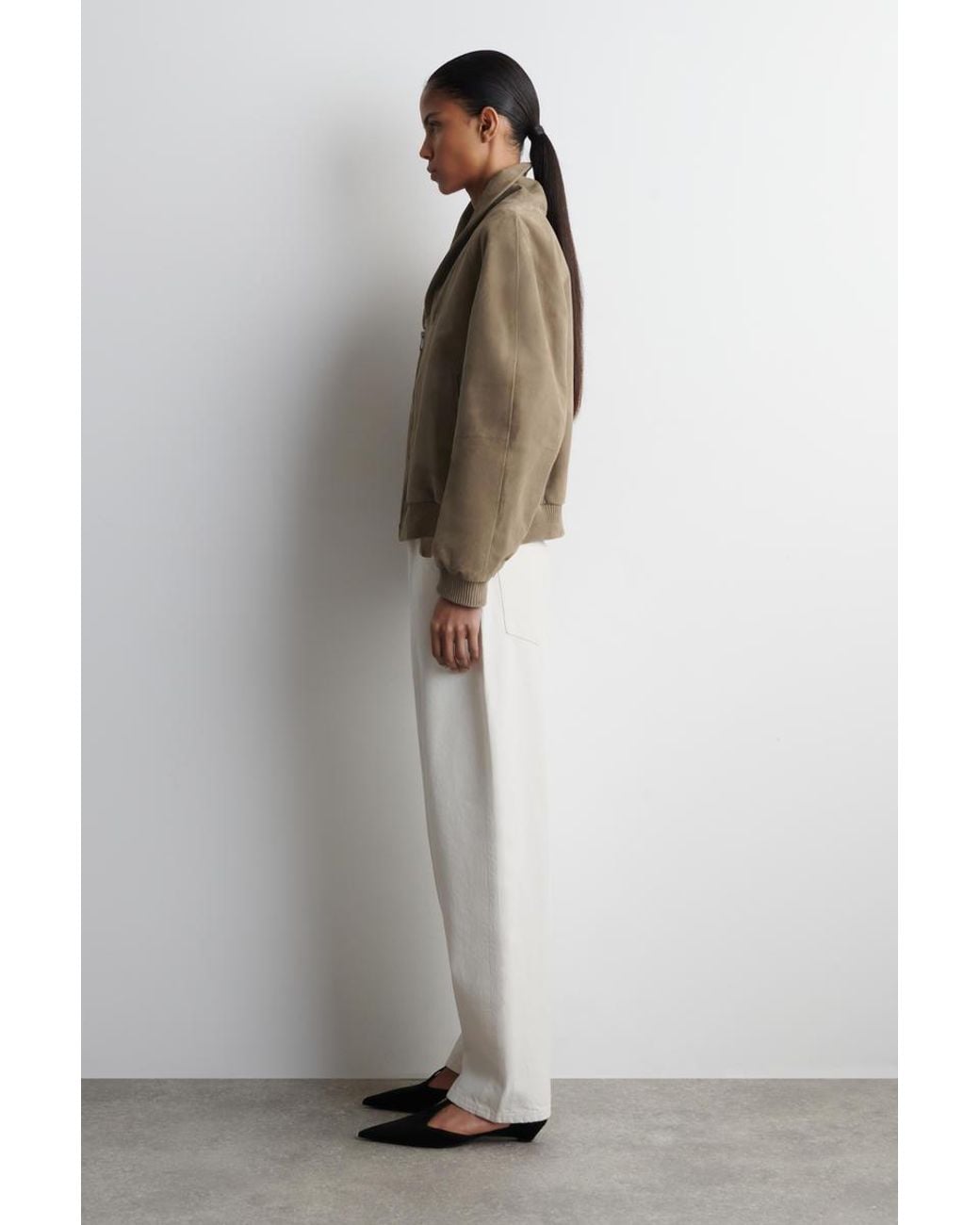 COS White Bay Barrel-Leg Jeans