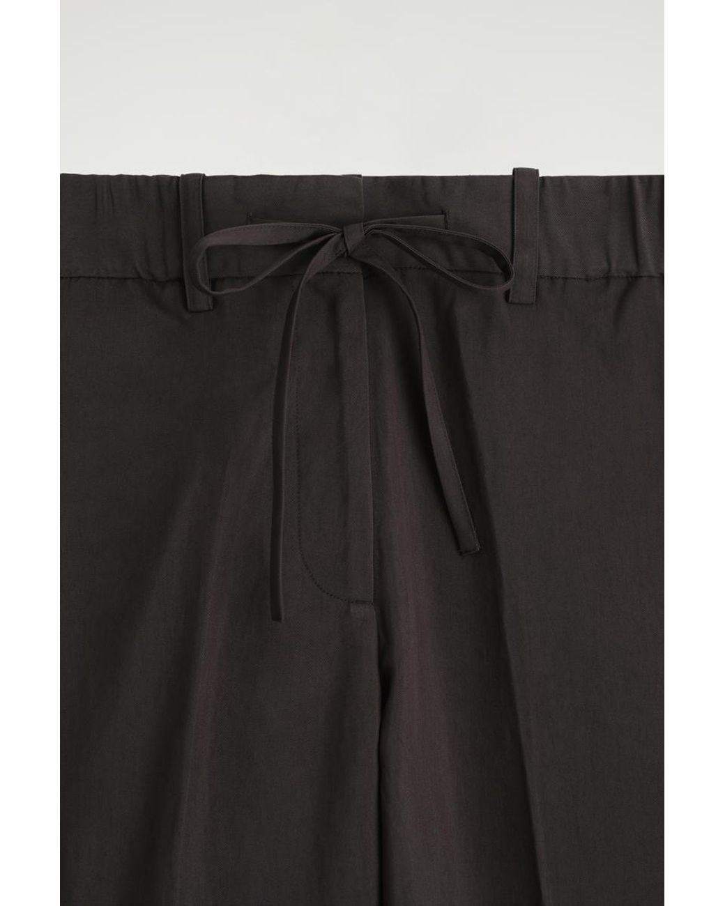 COS Black Fluid Drawstring Trousers