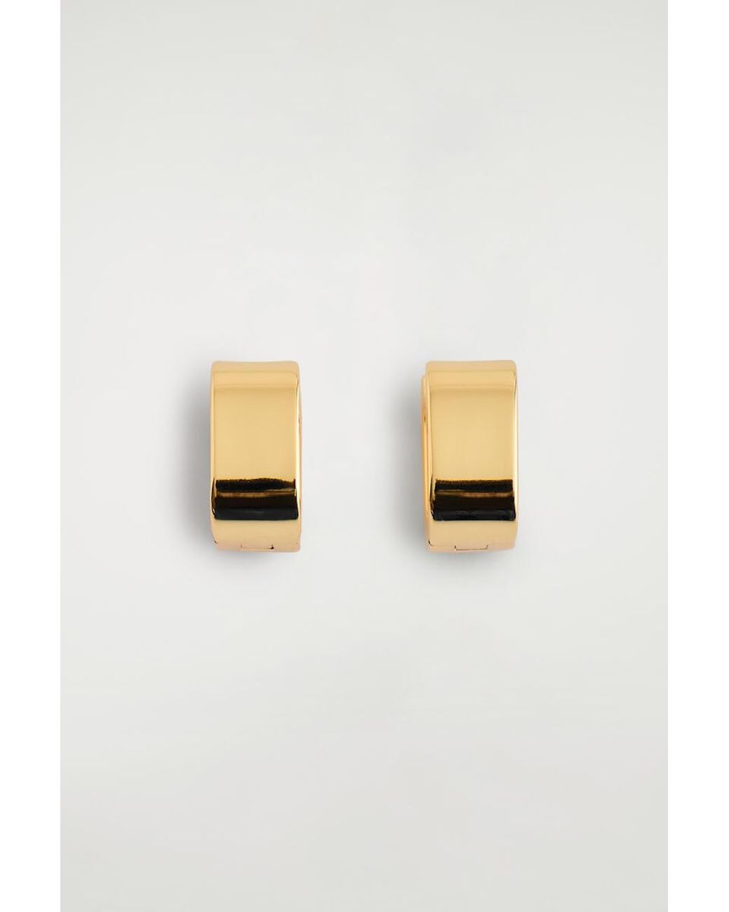 COS Metallic Square Hoop Earrings