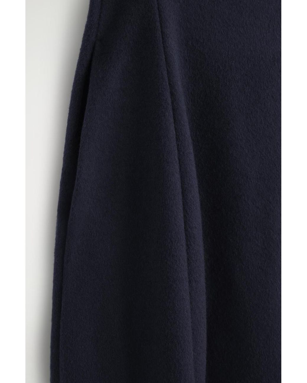 COS Blue Sculpted Brushed-Wool Midi Dress