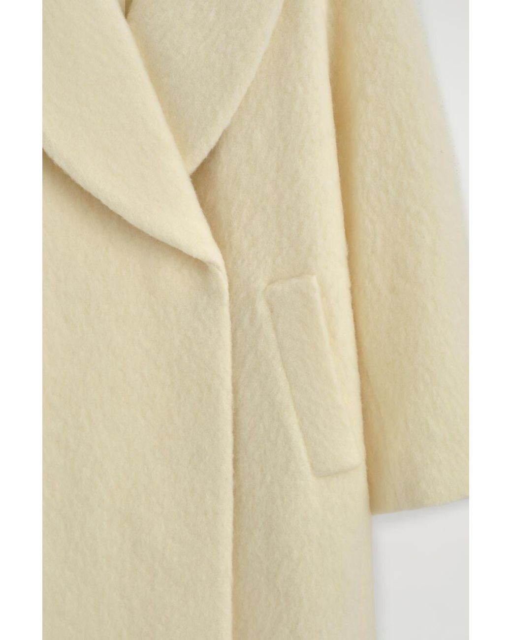 COS Natural Brushed Wool Maxi Coat