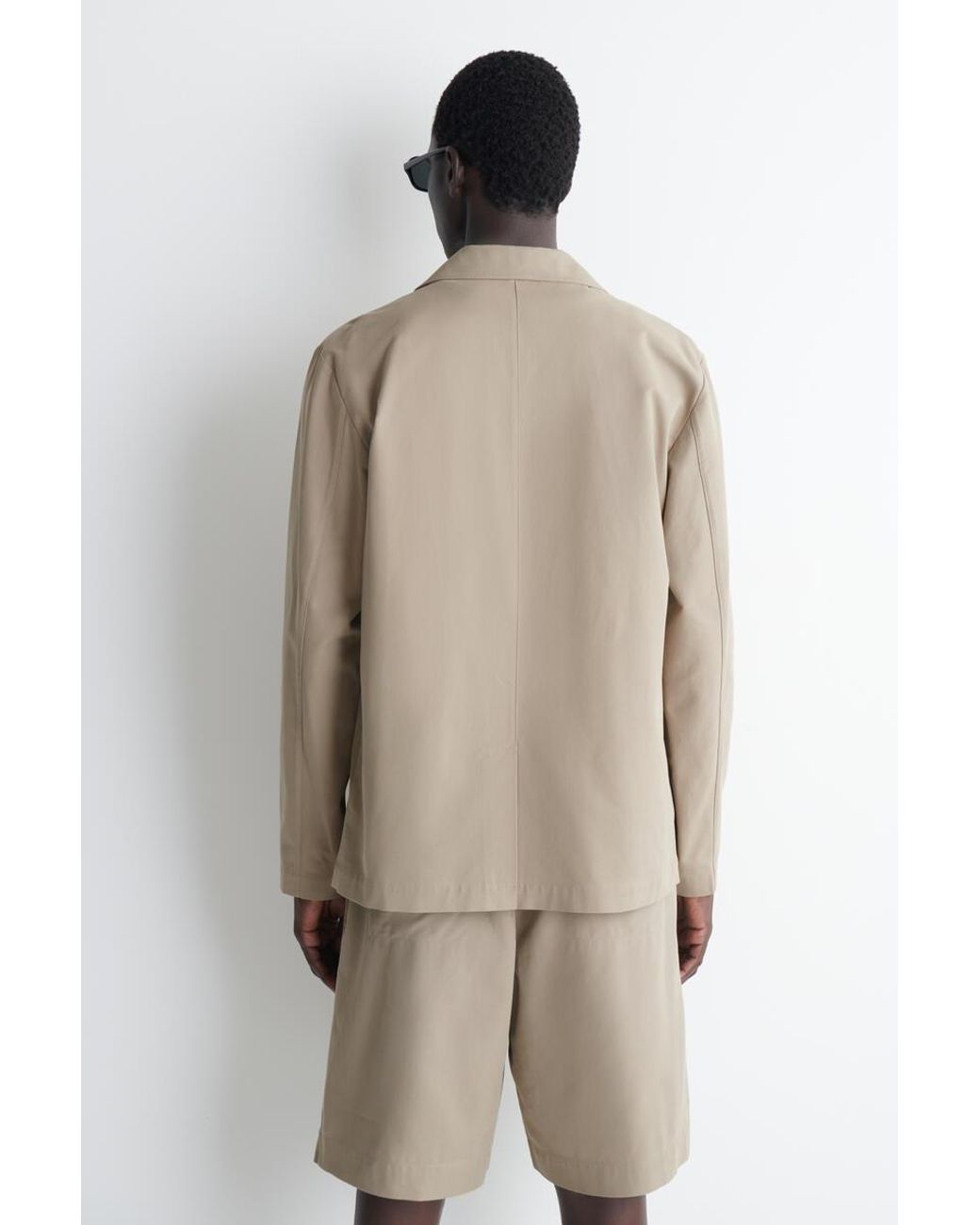 COS Natural Unstructured Cotton-Blend Blazer for men