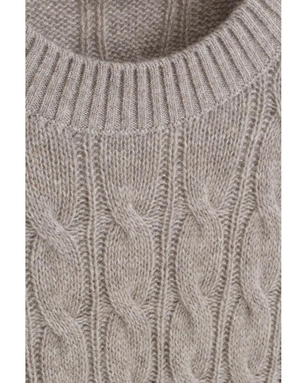 COS White Cable-Knit Pure Cashmere Crew-Neck Sweater for men