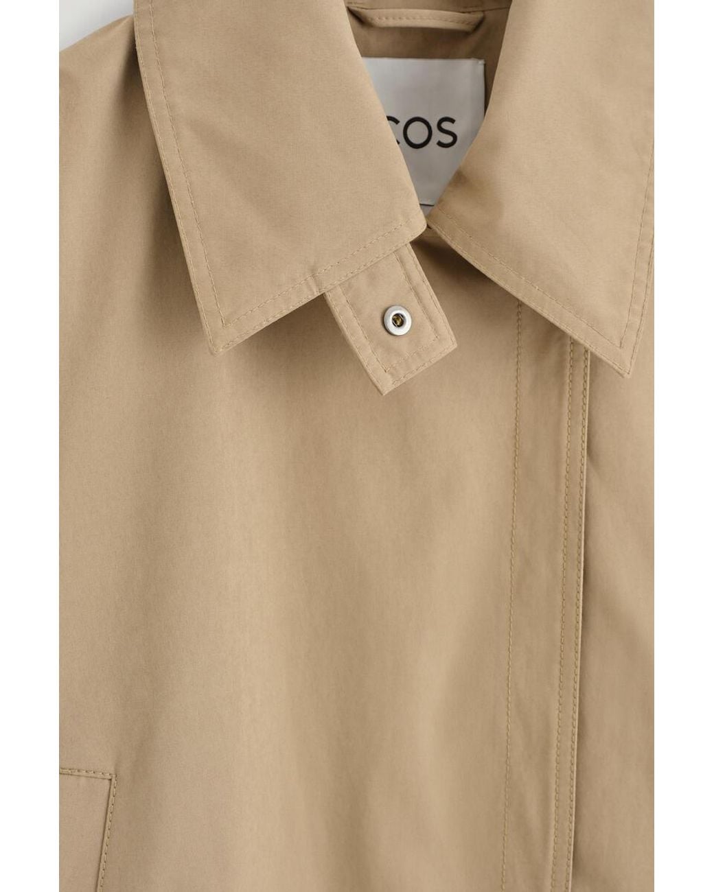 COS Natural Rounded Short Trench Jacket