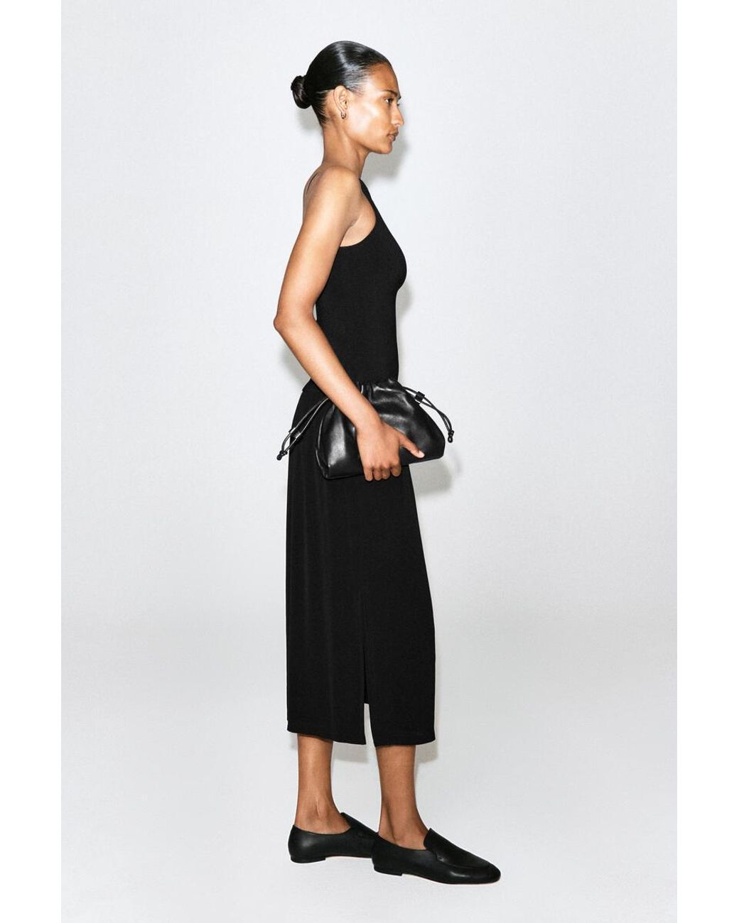 COS Black Contrast-Panel Maxi Dress