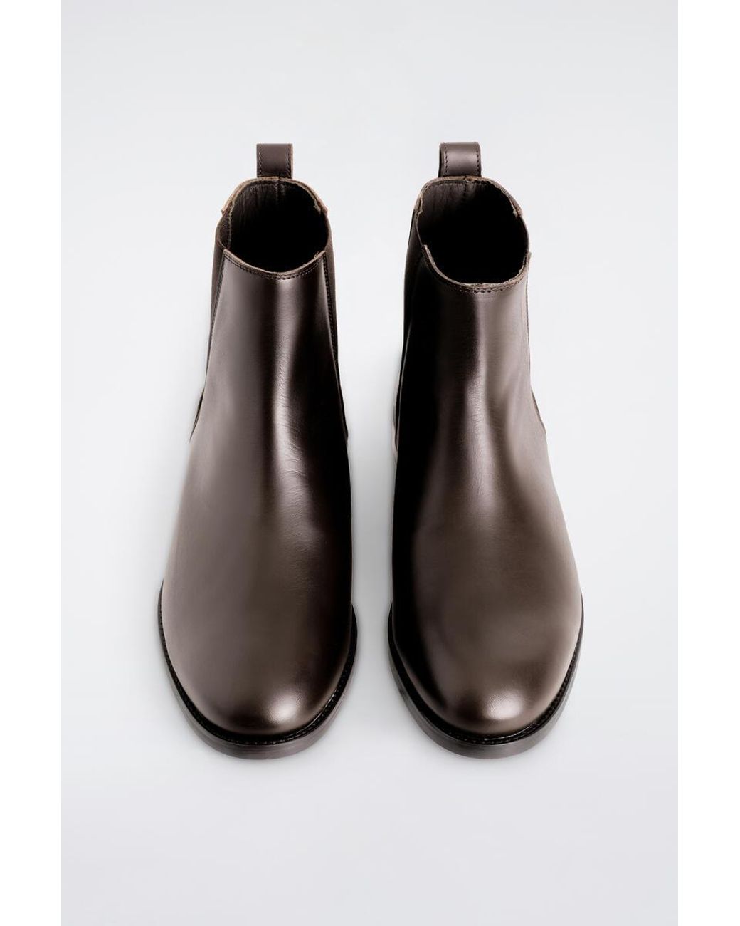COS Brown Leather Chelsea Boots for men